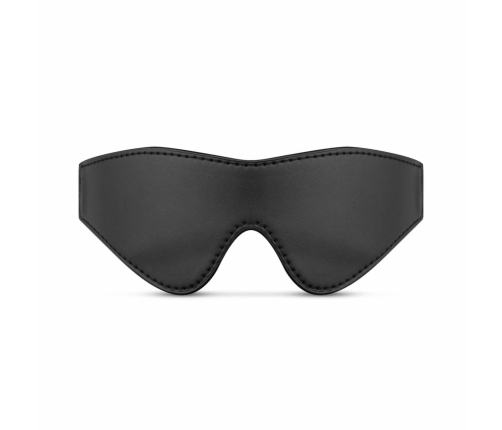 EasyToys Faux Leather Eye Mask Black Comfortable Adjustable Strap