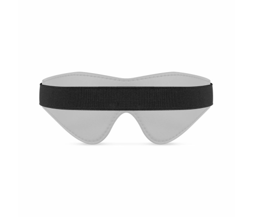 EasyToys Faux Leather Eye Mask Black Comfortable Adjustable Strap