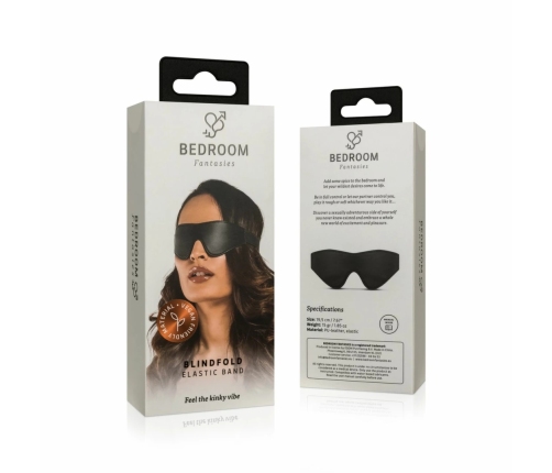 EasyToys Faux Leather Eye Mask Black Comfortable Adjustable Strap