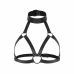 Chiara Adjustable Bondage Harness Black Faux Leather 63-90 cm