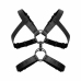 Rocco Bondage Adjustable Faux Leather Harness Black - Unisex Fit