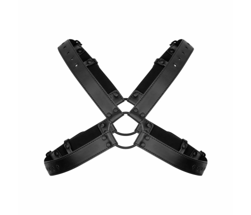 Lionel Adjustable Faux Leather Body Harness Black 26-51 cm