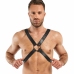 Lionel Adjustable Faux Leather Body Harness Black 26-51 cm