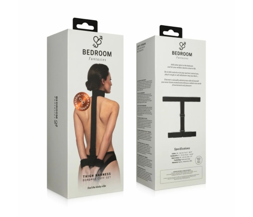 Bedroom Fantasies Soft Straps Adjustable Arm & Neck Restraint Black