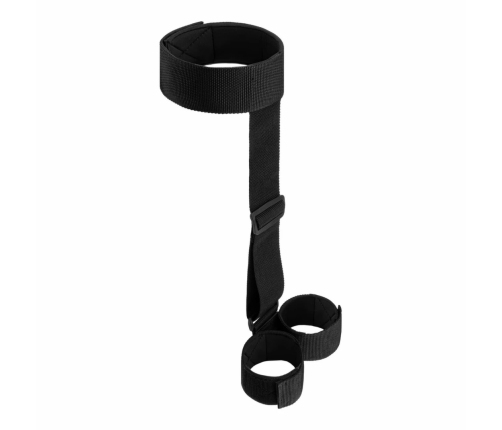 Bedroom Fantasies Soft Straps Adjustable Arm & Neck Restraint Black