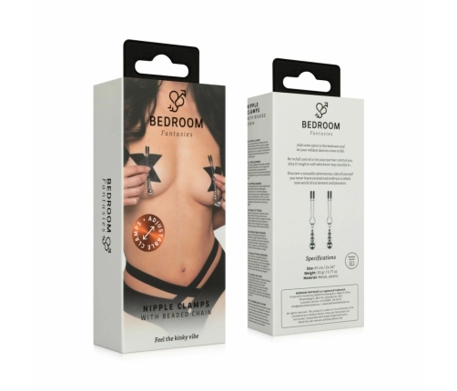 Bedroom Fantasies Silver Adjustable Pressure Nipple Clamp Set