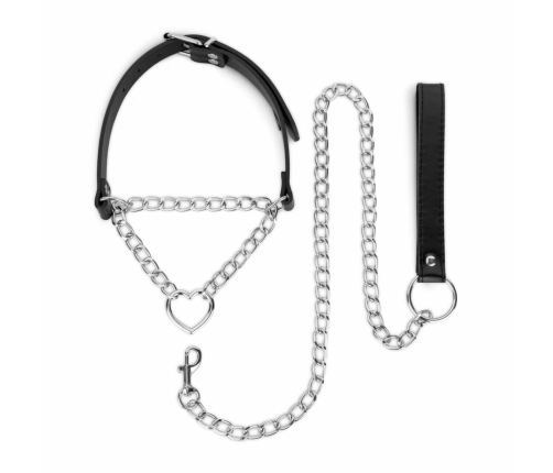 Bedroom Fantasies Silver Collar & Chain Set with Heart Accent