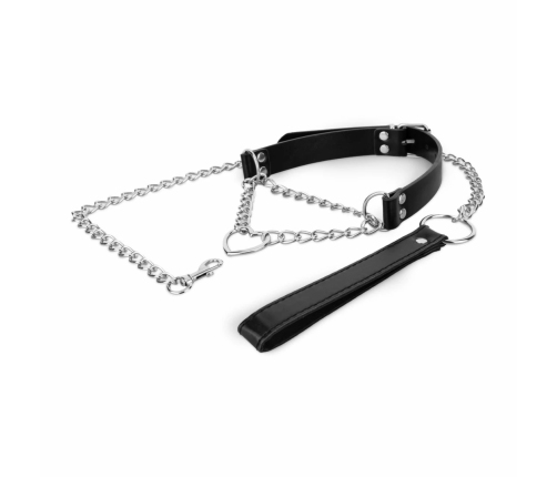 Bedroom Fantasies Silver Collar & Chain Set with Heart Accent
