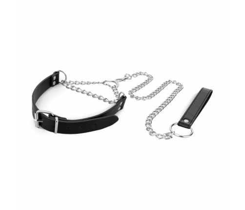 Bedroom Fantasies Silver Collar & Chain Set with Heart Accent