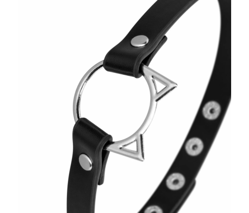 Bedroom Fantasies Kitty Choker Black Faux Leather Adjustable Collar