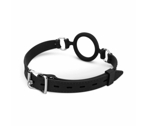 Bedroom Fantasies Silicone O-Gag Black - Adjustable Comfort Strap