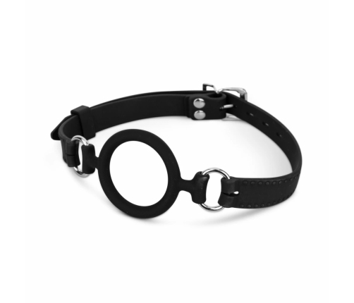 Bedroom Fantasies Silicone O-Gag Black - Adjustable Comfort Strap