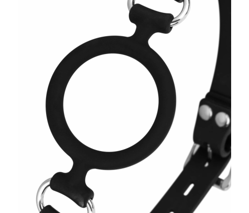 Bedroom Fantasies Silicone O-Gag Black - Adjustable Comfort Strap