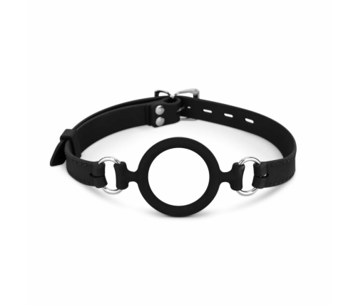 Bedroom Fantasies Silicone O-Gag Black - Adjustable Comfort Strap