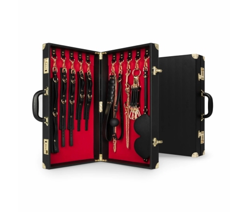 Bedroom Fantasies Bondage Set 13-Piece PU Leather Lockable Kit