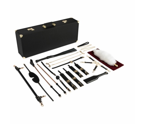 Bedroom Fantasies Locker Collection 17-Piece Cow Leather Bondage Set