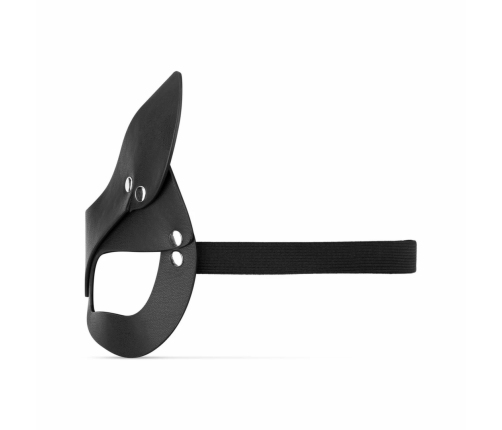 Bedroom Fantasies Kinky Kitty Leather Mask Black Adjustable Fit
