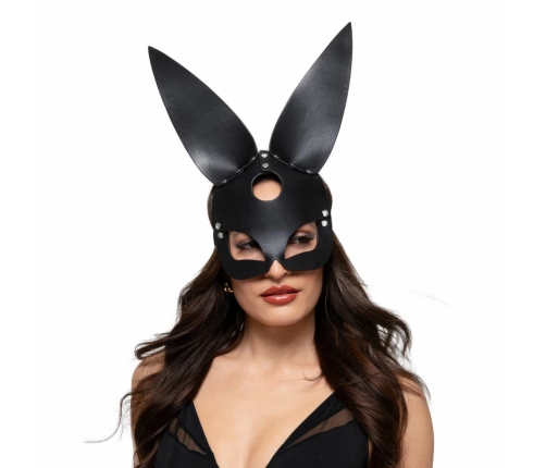 Bedroom Fantasies Bold Bunny Mask Black Adjustable Leather Accessory