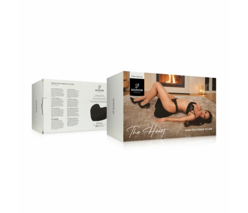Bedroom Fantasies Heart-Shaped Positioning Pillow Black Soft Support