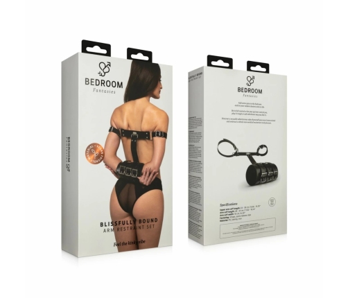Bedroom Fantasies Blissfully Bound Adjustable Arm Restraint Set Black