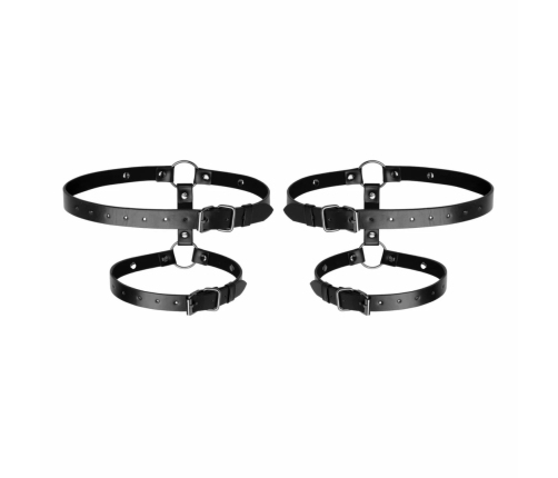 Bedroom Fantasies Adjustable Thigh Harness Black Secure Buckle System