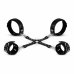 Bedroom Fantasies Cuffs & Hogtie Set Black - Adjustable PU Leather System