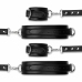 Bedroom Fantasies Cuffs & Hogtie Set Black - Adjustable PU Leather System
