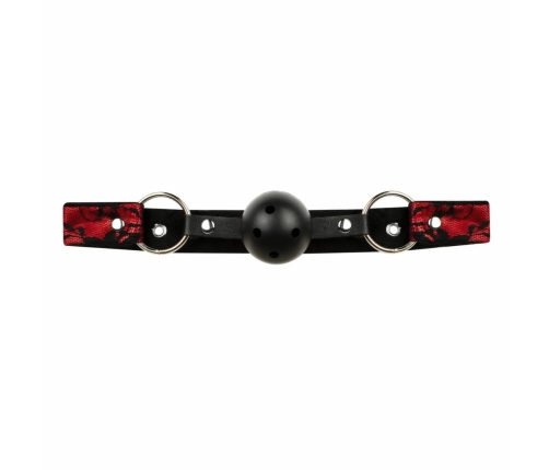 Bedroom Fantasies 8-Piece Lace & Leather Look Bondage Set Red