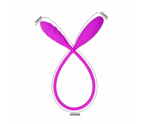 Pretty Love Snaky Vibe Flexible Dual-End Silicone Vibrator, 7 Modes