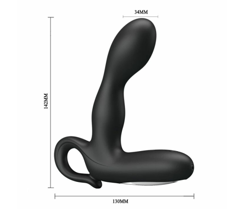 Baile Barrack Vibrating Intimate Plug 30 Modes USB Rechargeable Black
