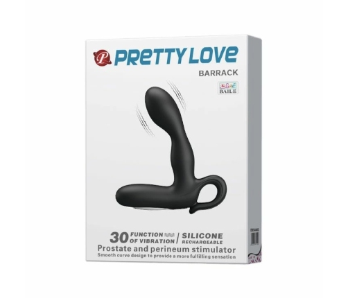 Baile Barrack Vibrating Intimate Plug 30 Modes USB Rechargeable Black