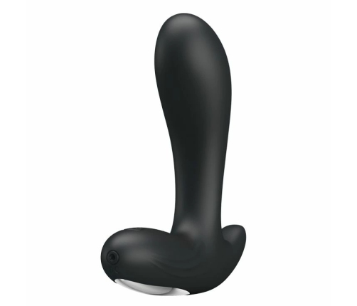 Baile Backie Vibrating Plug 30 Modes Rechargeable Black Silicone