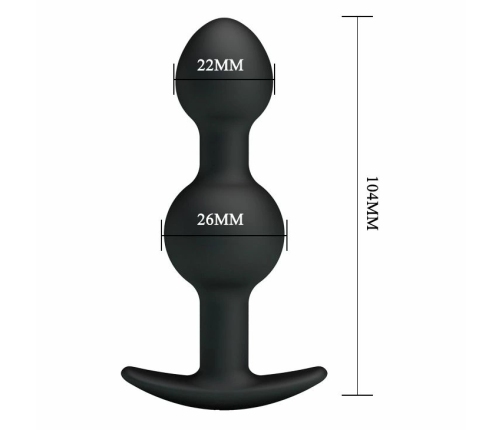 Svakom Weighted Double Silicone Plug with Internal Motion System Black