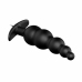 Pretty Love Vibrating Silicone Plug with Remote Control, Small, Black