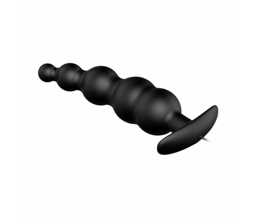 Pretty Love Vibrating Silicone Plug with Remote Control, Small, Black