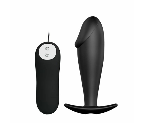 Svakom Primo Silicone Vibrating Plug with Wireless Remote, Black, Small