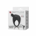 Pretty Love Vibrating Intimate Ring with Stimulating Tongue - Silicone, Black