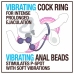 Blush Anal Adventures Platinum Silicone Beads with Vibrating Ring Set