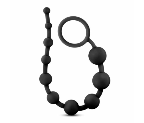 Blush Novelties Anal Adventures Platinum Silicone Beads Black 25 cm
