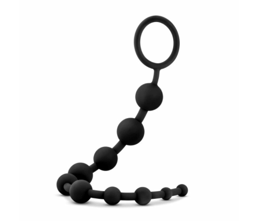 Blush Novelties Anal Adventures Platinum Silicone Beads Black 25 cm