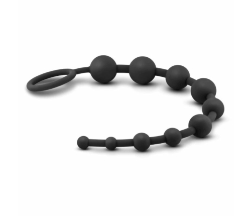 Blush Novelties Anal Adventures Platinum Silicone Beads Black 25 cm