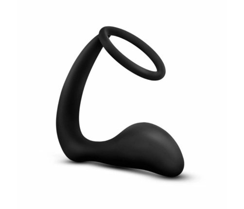 Blush Anal Adventures Platinum Silicone Plug & Performance Ring, Black