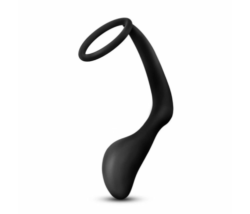 Blush Anal Adventures Platinum Silicone Plug & Performance Ring, Black