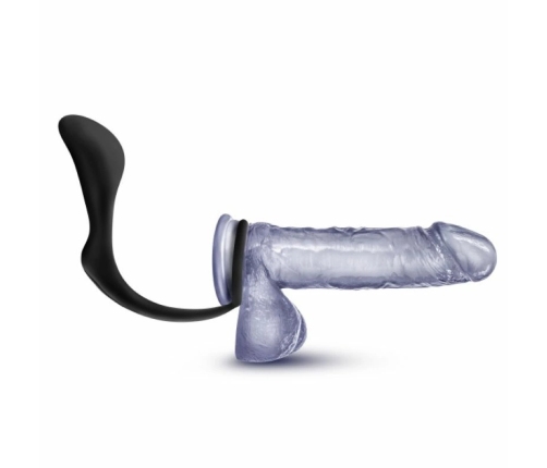 Blush Anal Adventures Platinum Silicone Plug & Performance Ring, Black
