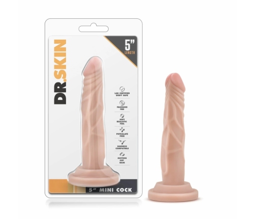 Dr. Skin Beige Mini Model 5.75'' with Suction Cup - Compact Intimate Tool
