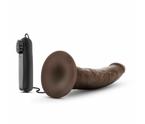Blush Dr. Skin Dr. Dave Vibrating Model with Suction Base Chocolate 18cm