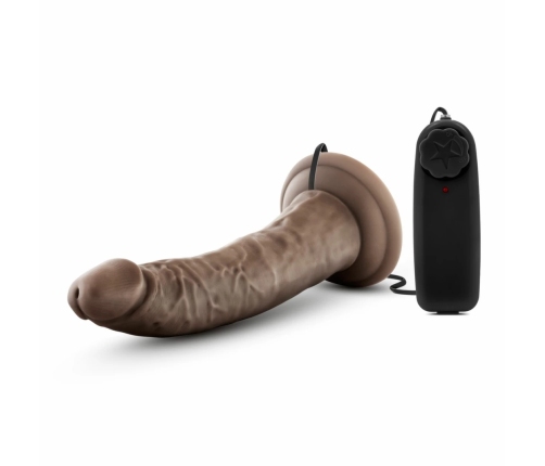Blush Dr. Skin Dr. Dave Vibrating Model with Suction Base Chocolate 18cm
