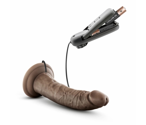 Blush Dr. Skin Dr. Dave Vibrating Model with Suction Base Chocolate 18cm