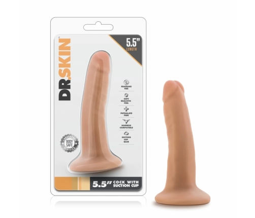 Dr. Skin Vanilla 5.5'' Intimate Model with Suction Cup - Compact Size