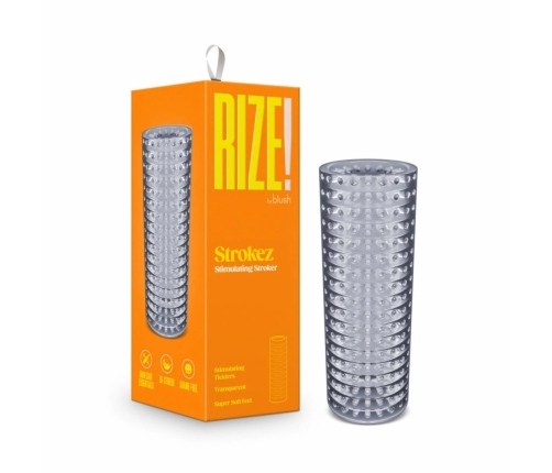 Rize Strokez Transparent Intimate Machine Flexible Sleeve Clear